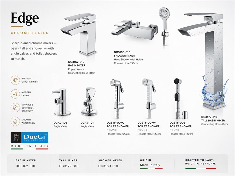 DueGi Edge chrome mixer series