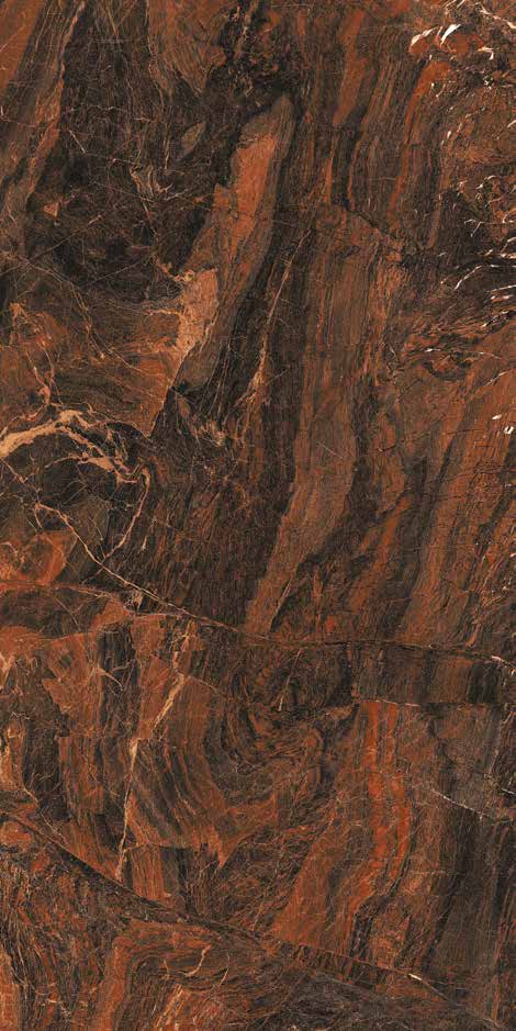 Mahogany Crest tile face — rust and umber strata